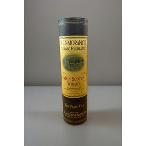 Vintage Old Style glenmorangie Malt scotch whisky 10 year old Empty tube & Lid